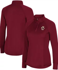 Women's Colosseum Maroon Boston College Eagles Gnarly Raglan Quarter-Zip Jacket