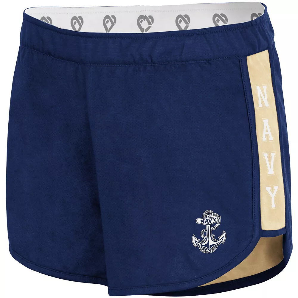 Women's Colosseum Navy Navy Midshipmen Nice Wig Reversible Shorts - Image 3