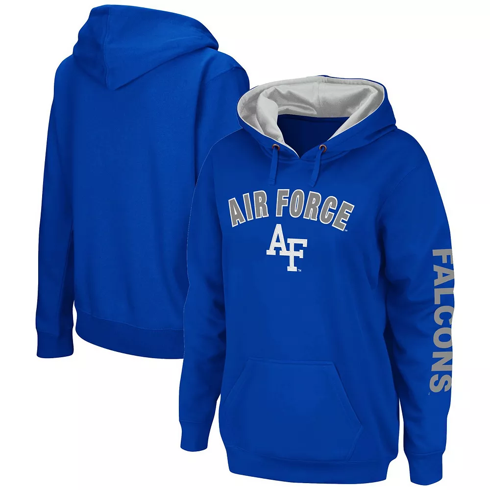 Women's Colosseum Royal Air Force Falcons Loud and Proud Pullover Hoodie - Image 2