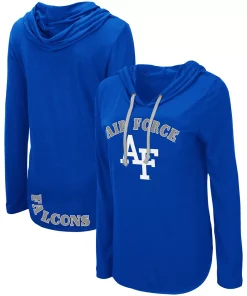 Women's Colosseum Royal Air Force Falcons My Lover Hoodie Long Sleeve T-Shirt