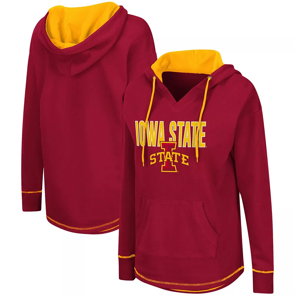 Women's Colosseum Cardinal Iowa State Cyclones Tunic Pullover Hoodie - Image 2