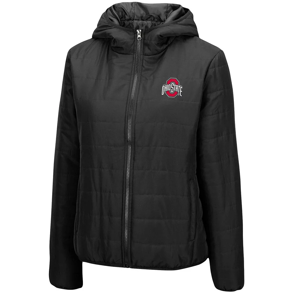 Women's Colosseum Black Ohio State Buckeyes Arianna Full-Zip Puffer Jacket - Image 3