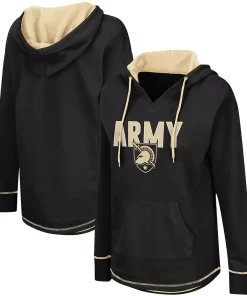 Women's Colosseum Black Army Black Knights Tunic Pullover Hoodie