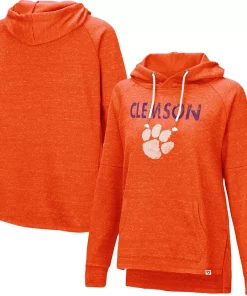 Women's Colosseum Orange Clemson Tigers Nollie Raglan Slub Pullover Hoodie
