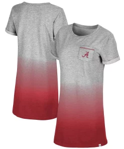 Women's Colosseum Heathered Gray/Crimson Alabama Crimson Tide Girl World Ombre Dress