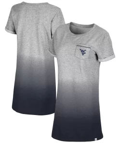 Women's Colosseum Heathered Gray/Navy West Virginia Mountaineers Girl World Ombre Dress