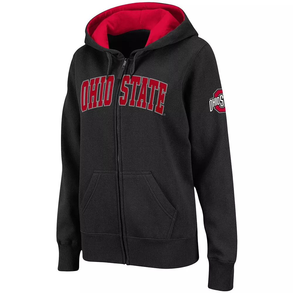 Women's Black Ohio State Buckeyes Arched Name Full-Zip Hoodie - Image 3