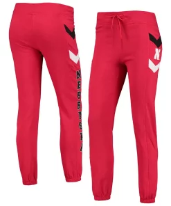 Women's Colosseum Scarlet Nebraska Huskers Kripke Chevron Jogger Pants