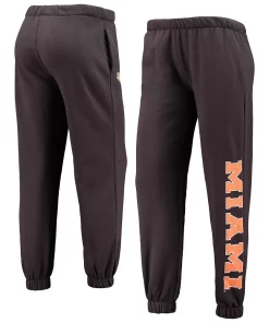 Women's Colosseum Black Miami Hurricanes Beryl Aubrey Lounge Pants