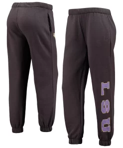 Women's Colosseum Black LSU Tigers Beryl Aubrey Lounge Pants