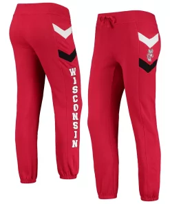 Women's Colosseum Red Wisconsin Badgers Kripke Chevron Jogger Pants