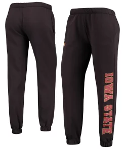 Women's Colosseum Black Iowa State Cyclones Beryl Aubrey Lounge Pants