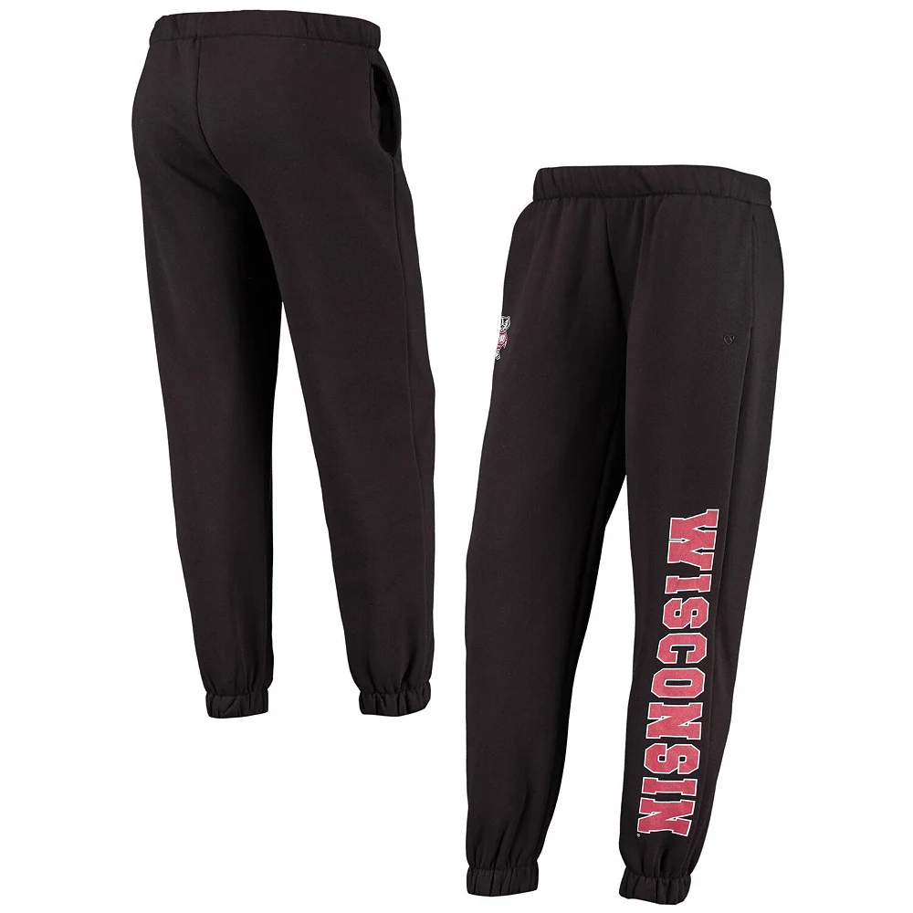 Women's Colosseum Black Wisconsin Badgers Beryl Aubrey Lounge Pants