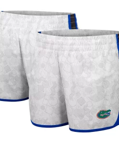 Women's Colosseum White/Black Florida Gators The Plastics Geo Print Shorts