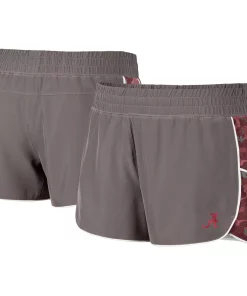 Women's Colosseum Gray/Crimson Alabama Crimson Tide Pamela Lined Shorts