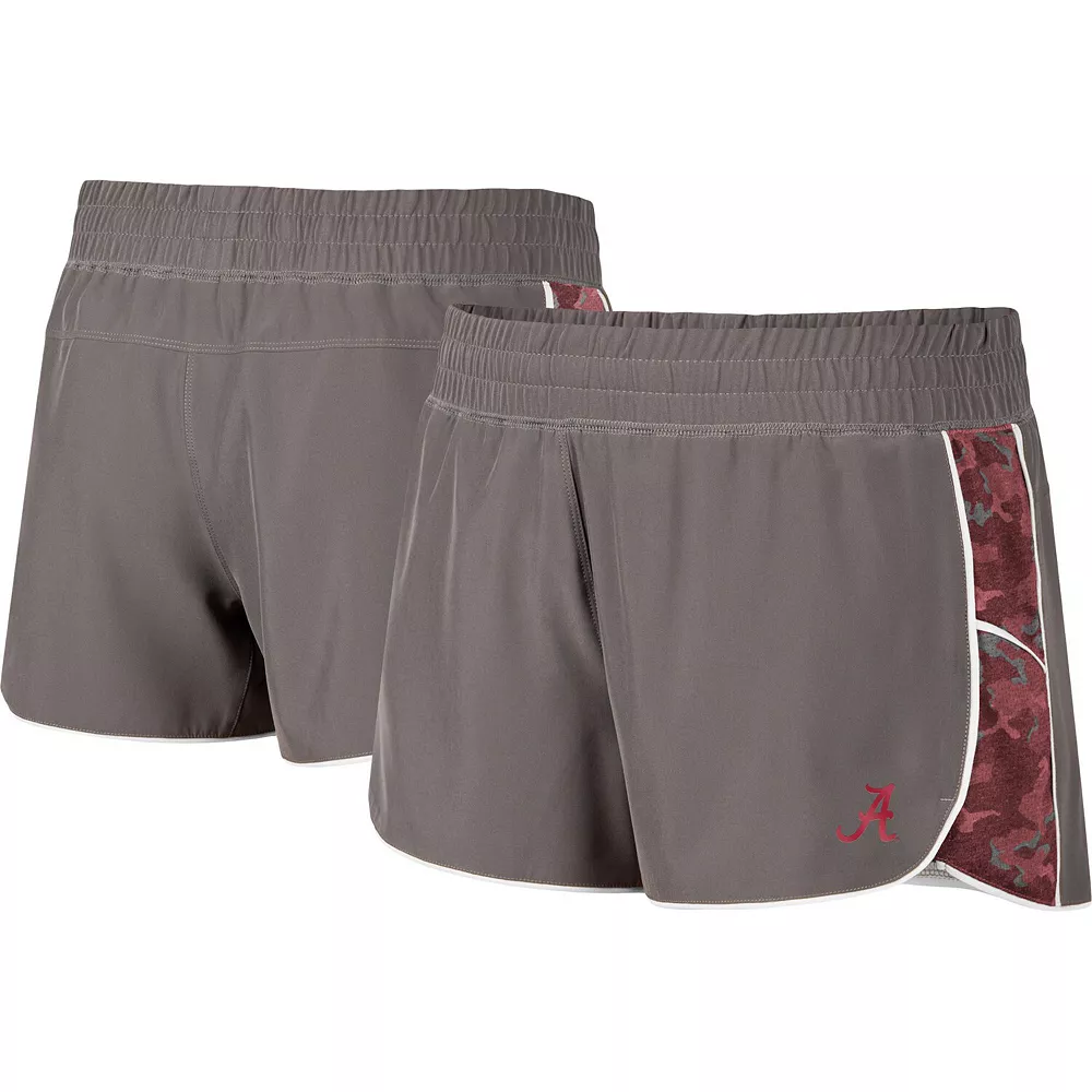 Women's Colosseum Gray/Crimson Alabama Crimson Tide Pamela Lined Shorts