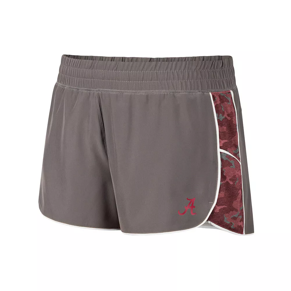 Women's Colosseum Gray/Crimson Alabama Crimson Tide Pamela Lined Shorts - Image 3