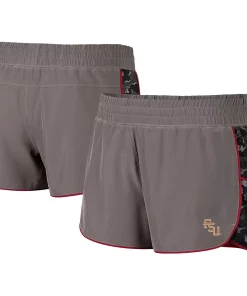 Women's Colosseum Gray/Black Florida State Seminoles Pamela Lined Shorts