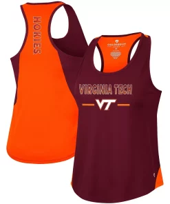 Women's Colosseum Maroon Virginia Tech Hokies Sachs 2-Hit Scoop Neck Racerback Tank Top