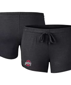 Women's Colosseum Heather Black Ohio State Buckeyes Simone Core Shorts