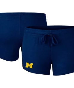 Women's Colosseum Heather Navy Michigan Wolverines Simone Core Shorts