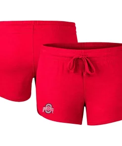 Women's Colosseum Heather Scarlet Ohio State Buckeyes Simone Core Shorts
