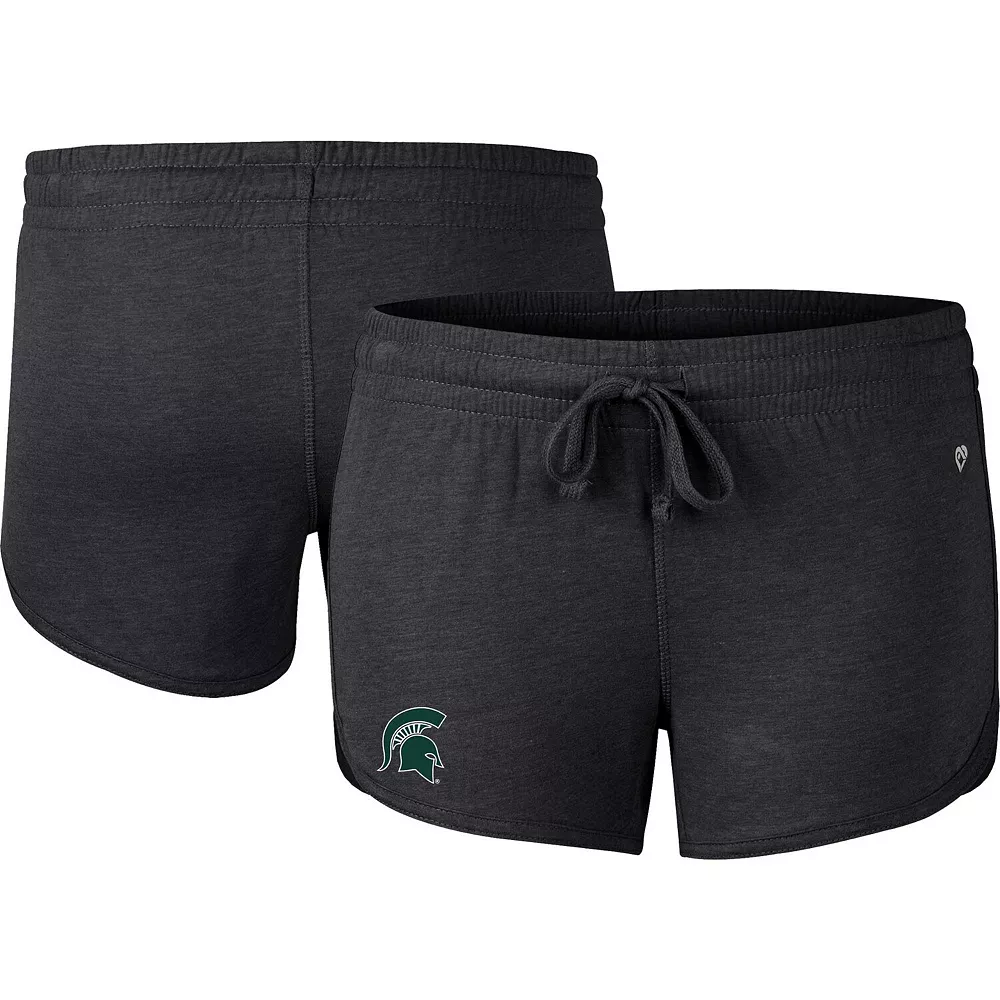 Women's Colosseum Heather Black Michigan State Spartans Simone Core Shorts - Image 2