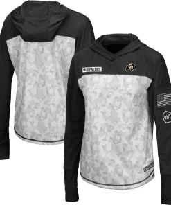 Women's Colosseum Arctic Camo/Black Colorado Buffaloes OHT Military Appreciation Long Sleeve Hoodie T-Shirt