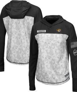 Women's Colosseum Arctic Camo/Black Missouri Tigers OHT Military Appreciation Long Sleeve Hoodie T-Shirt