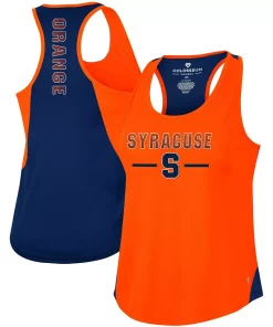 Women's Colosseum Orange Syracuse Orange Sachs 2-Hit Scoop Neck Racerback Tank Top