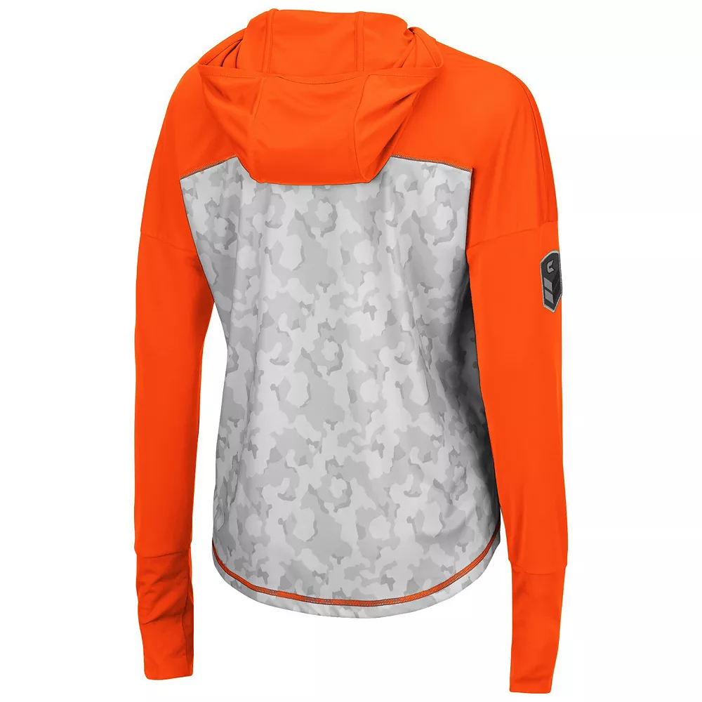 Women's Colosseum Arctic Camo/Orange Oregon State Beavers OHT Military Appreciation Long Sleeve Hoodie T-Shirt - Image 4