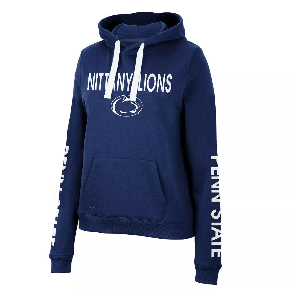 Women's Colosseum Navy Penn State Nittany Lions 3-Hit Pullover Sweatshirt - Image 3