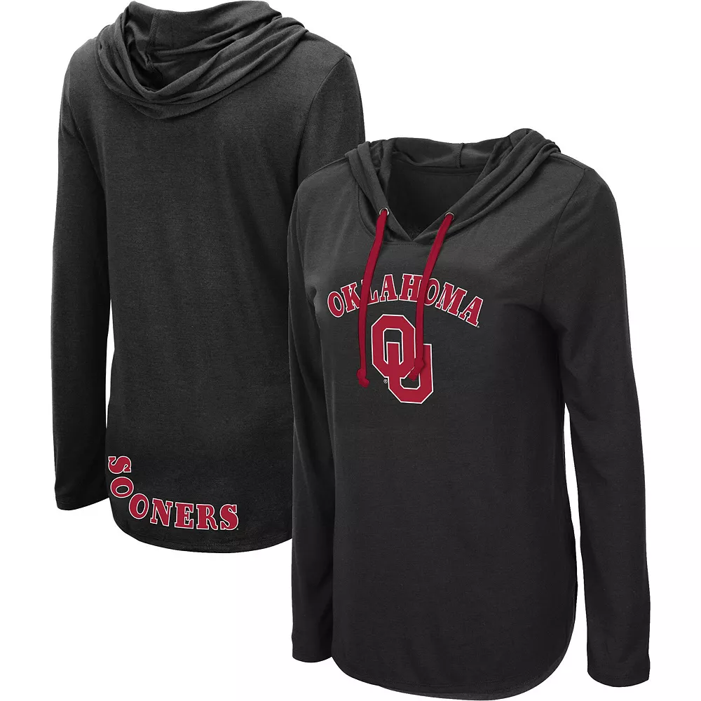 Women's Colosseum Black Oklahoma Sooners My Lover Long Sleeve Hoodie T-Shirt