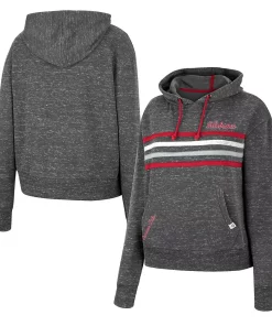 Women's Colosseum Charcoal Alabama Crimson Tide Backstage Speckled Pullover Hoodie