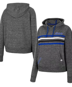 Women's Colosseum Charcoal Kentucky Wildcats Backstage Speckled Pullover Hoodie